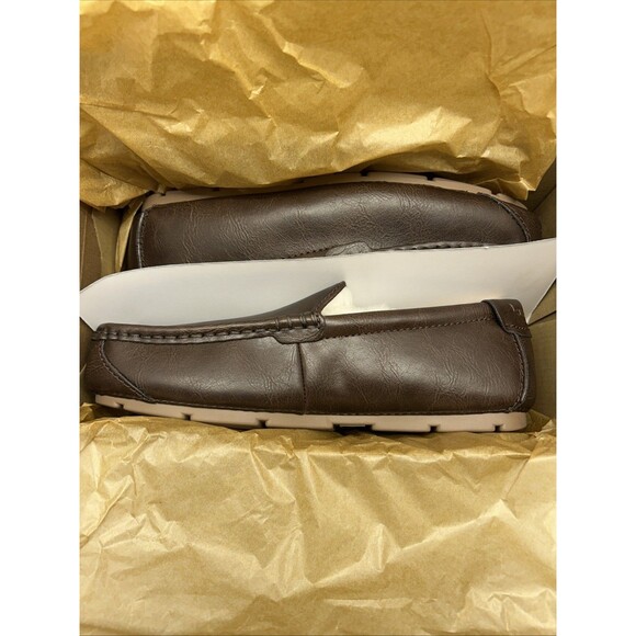 Koolaburra By Ugg Tipton Smooth Leather Dark Brown Faux Fur Men Slipper SZ 9 NEW - Picture 9 of 10